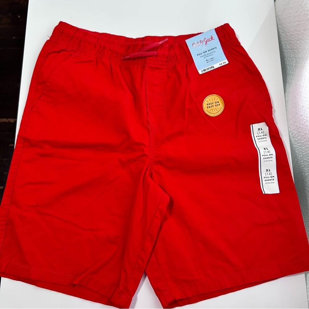 Cat & Jack Bright Red Kids Shorts